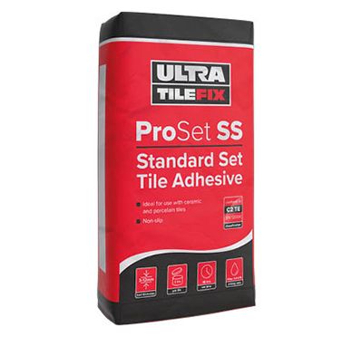 UltraTile Fix ProSet Standard Adhesive Grey 20kg Pallet of 54 Bags
