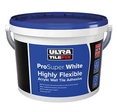 UltraTile Fix ProSuper White Flex Wall Adhesive 15kg Pallet of 56 Tubs
