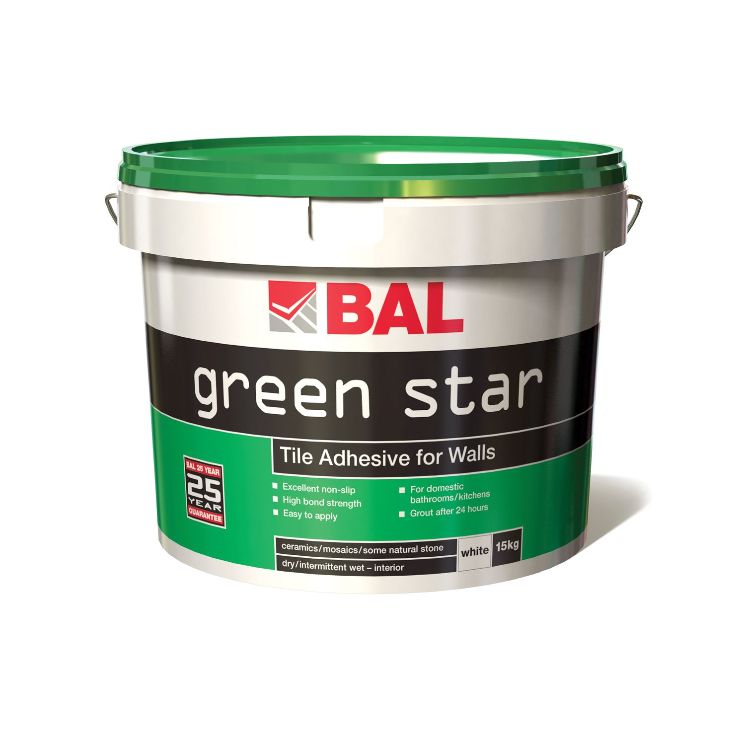 Bal Green Star Adhesive 15kg Pallet of 44 Tubs